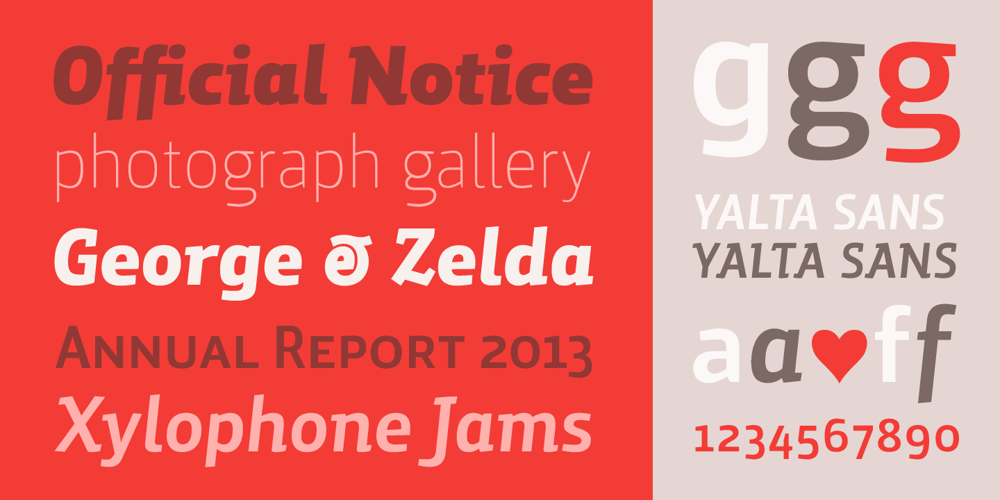 Yalta Sans font