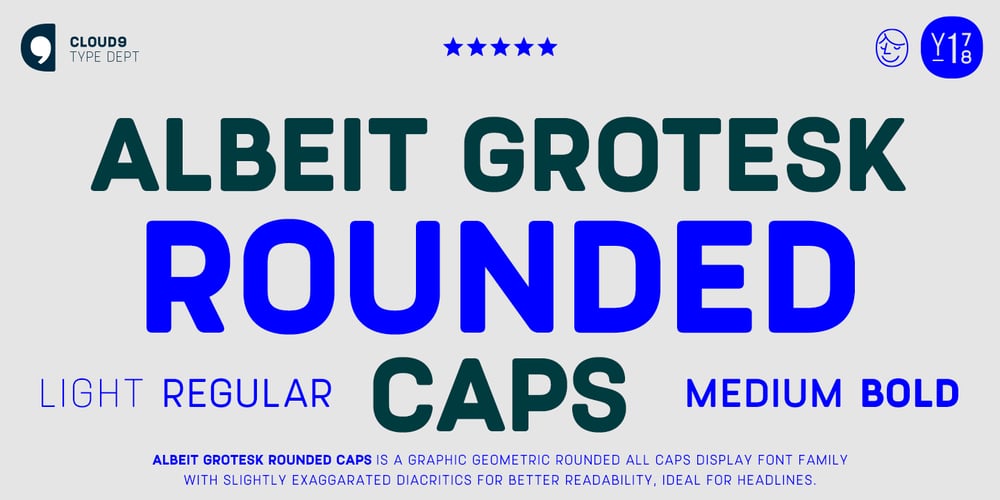 Albeit Grotesk Rounded Caps font