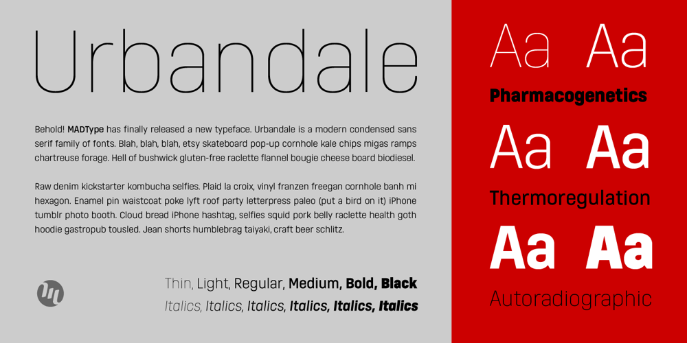 Urbandale font