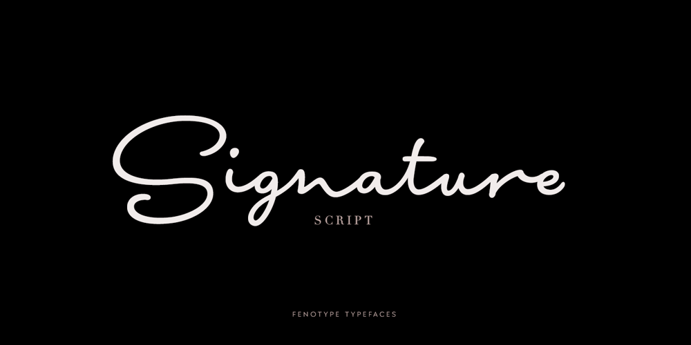 Signature Script font