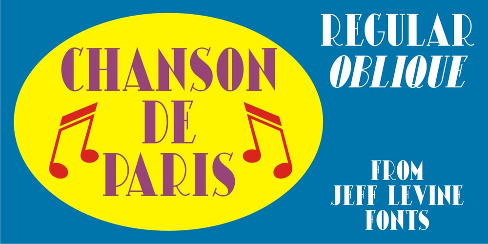Chanson De Paris JNL font