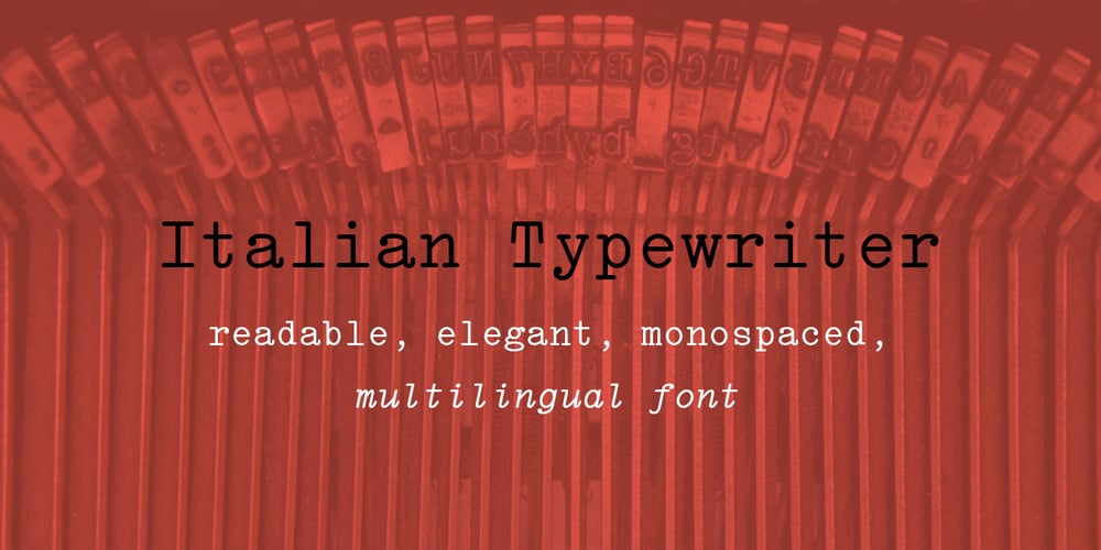 Italian Typewriter font
