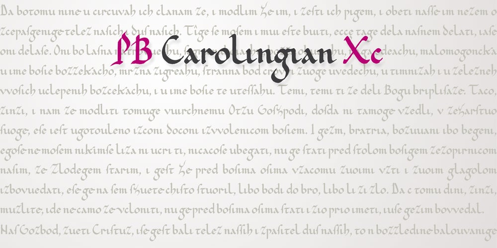PB Carolingian Xc font