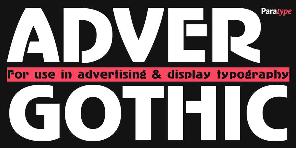 AdverGothic font