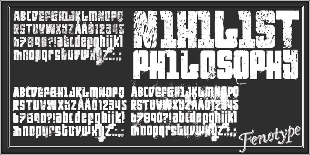 Nihilist Philosophy font