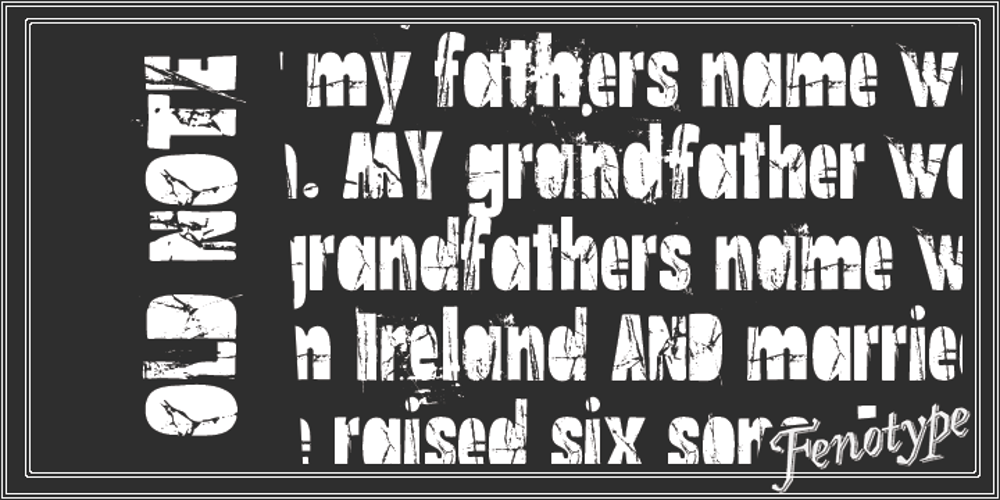 Old Note font