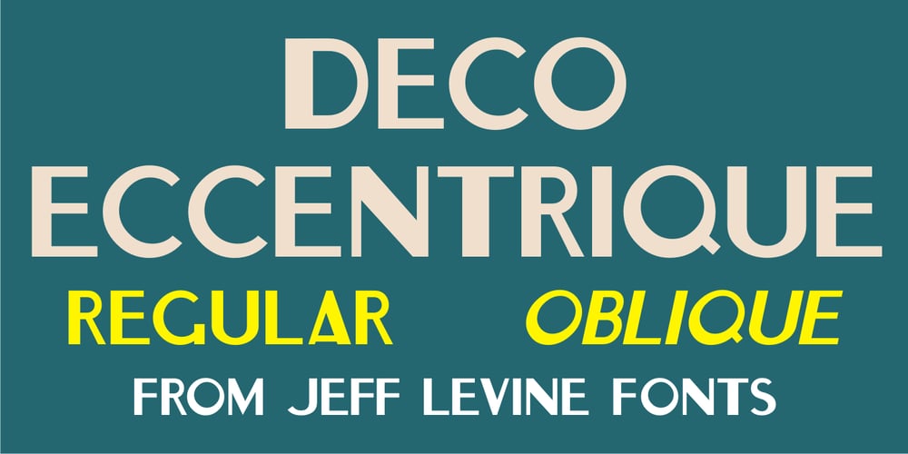 Deco Eccentrique JNL font