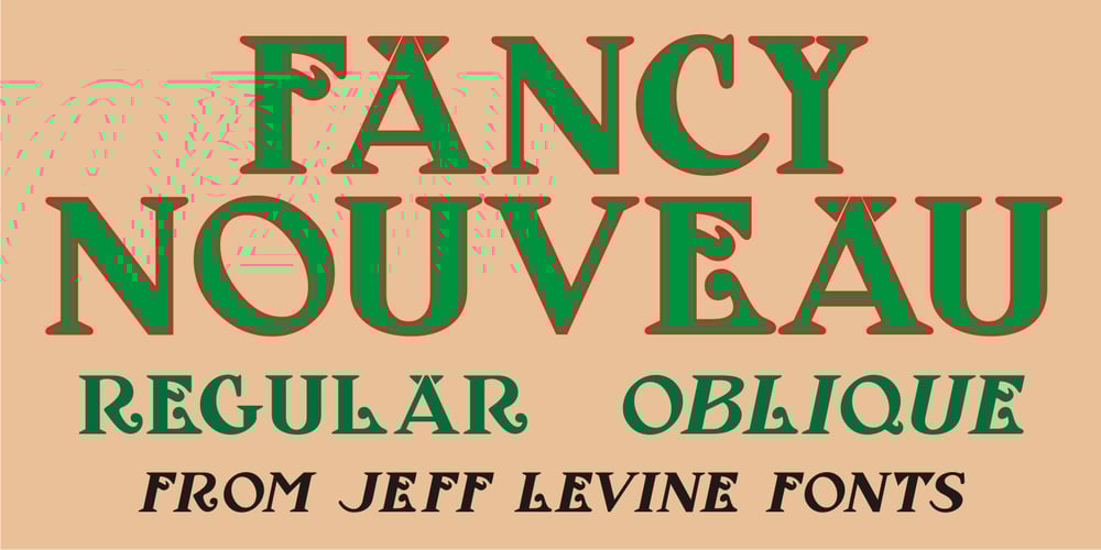 Fancy Nouveau JNL font