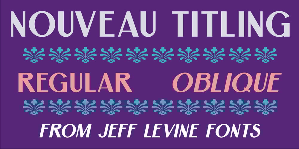 Nouveau Titling JNL font