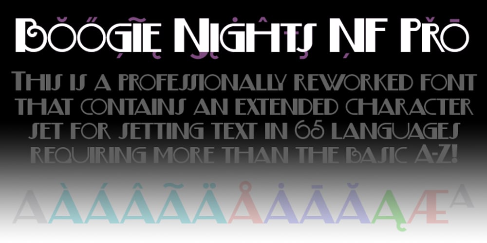 Boogie Nights NF Pro font