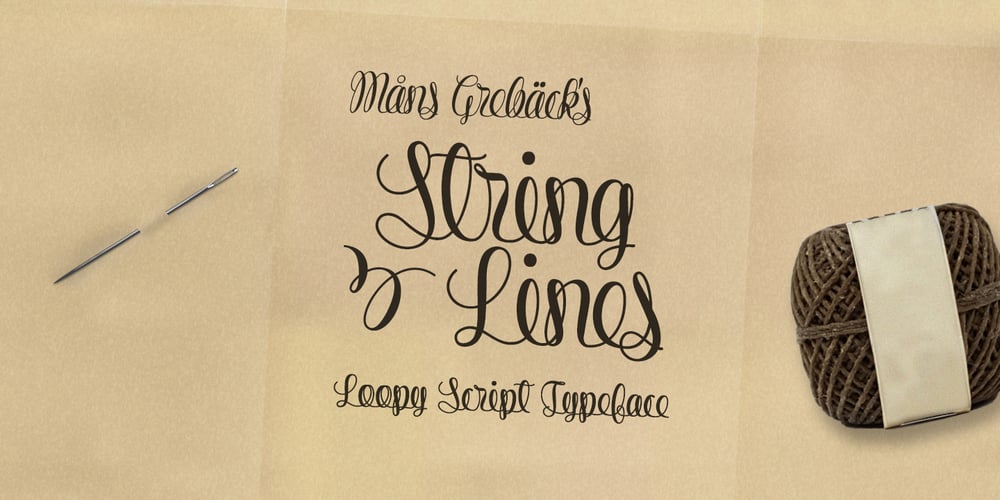 String Lines font