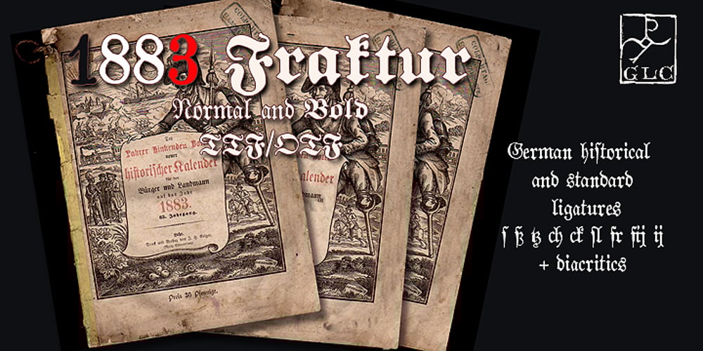 1883 Fraktur font