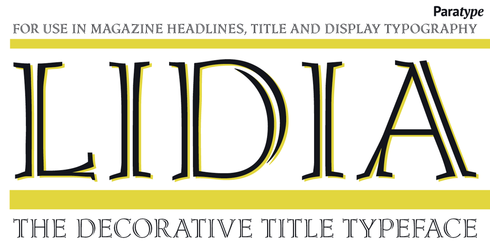 Lidia font