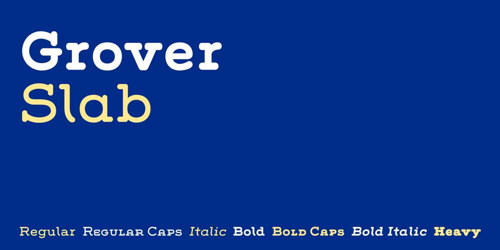Grover Slab font