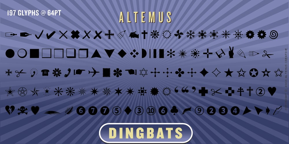 Altemus Dingbats font
