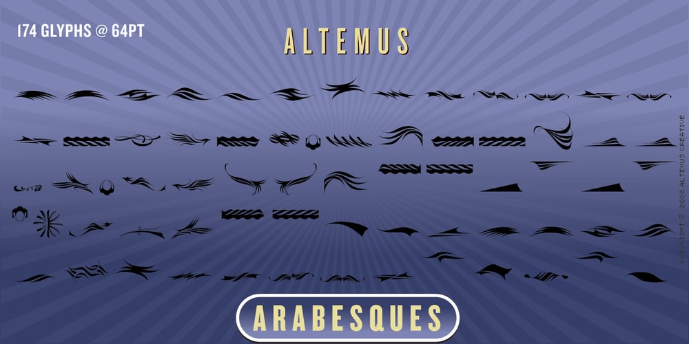 Altemus Arabesques font