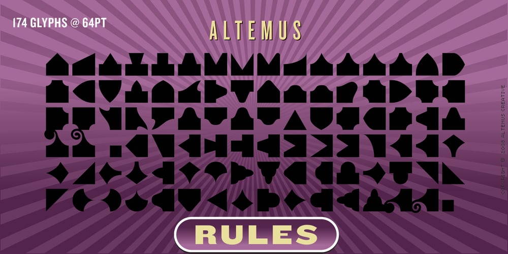 Altemus Rules font