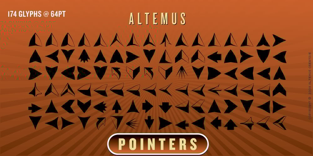 Altemus Pointers font