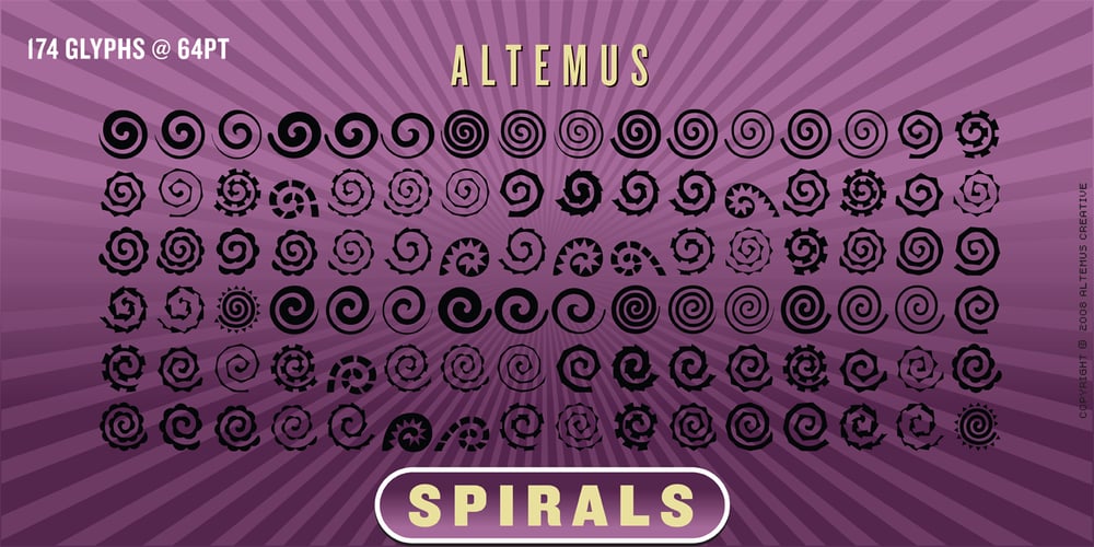 Altemus Spirals font