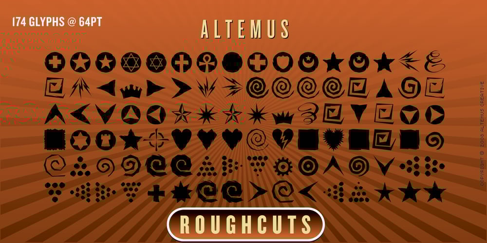 Altemus Roughcuts font