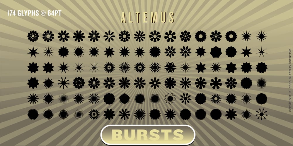 Altemus Bursts font