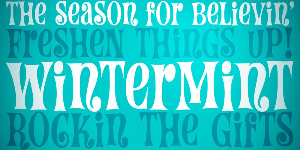 Wintermint font