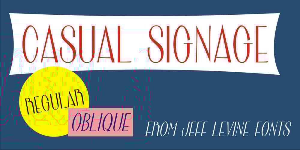 Casual Signage JNL font