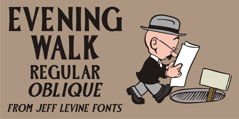 Evening Walk JNL font