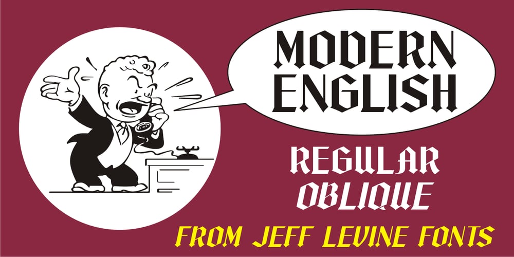 Modern English JNL font