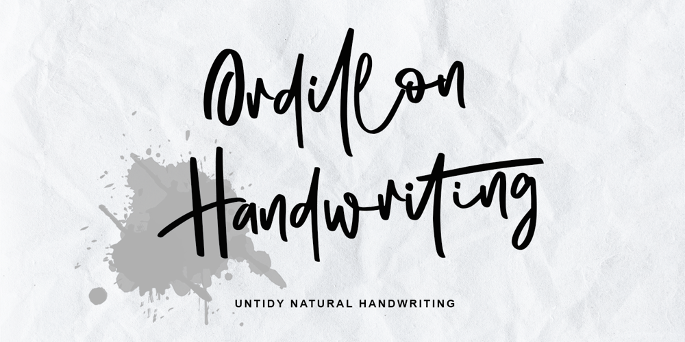 Ordillon Handwriting font