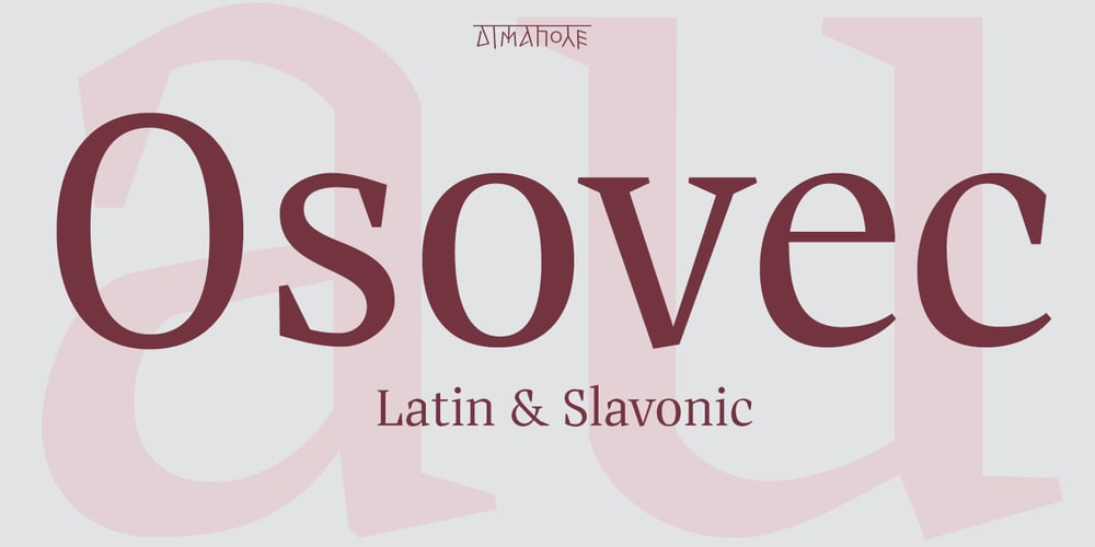 Osovec font