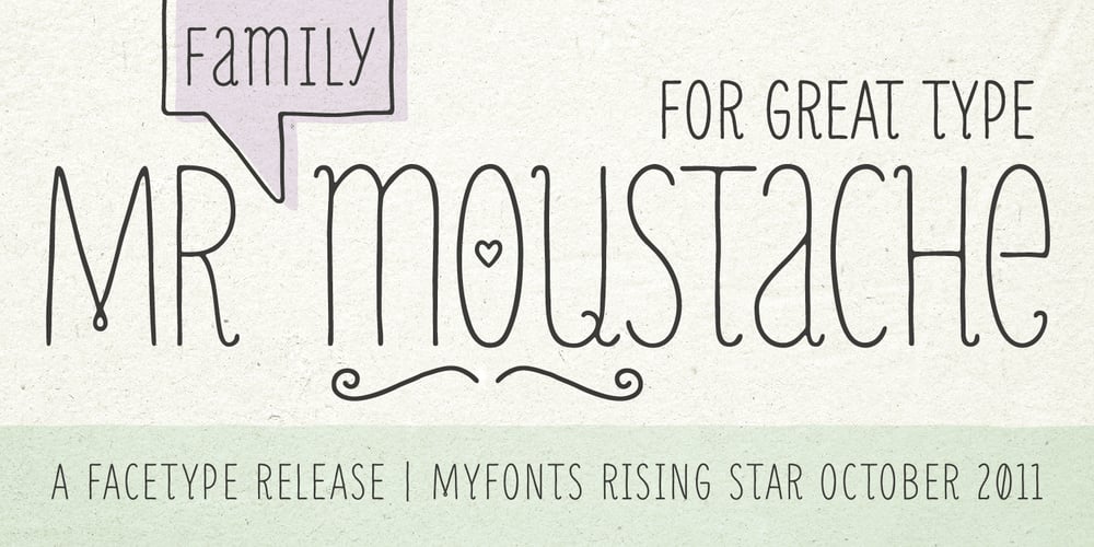 Mr Moustache font