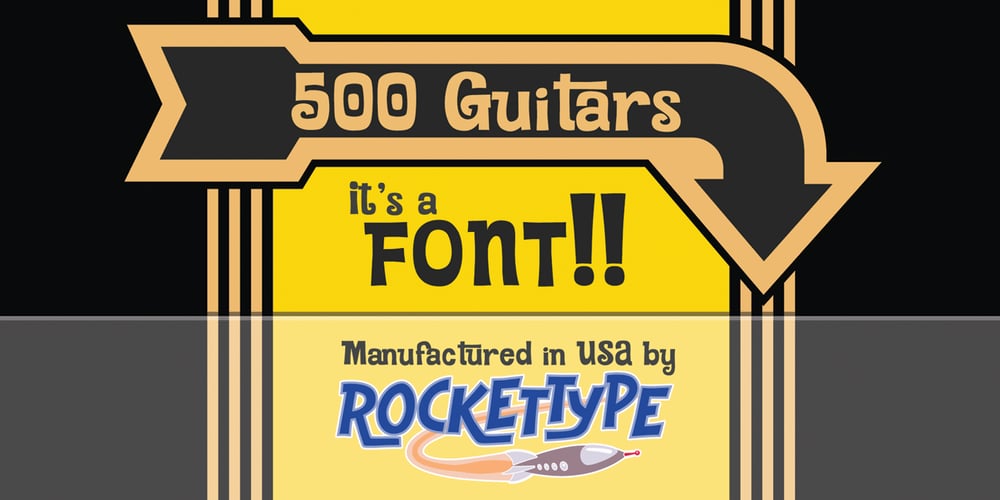 500 Guitars font