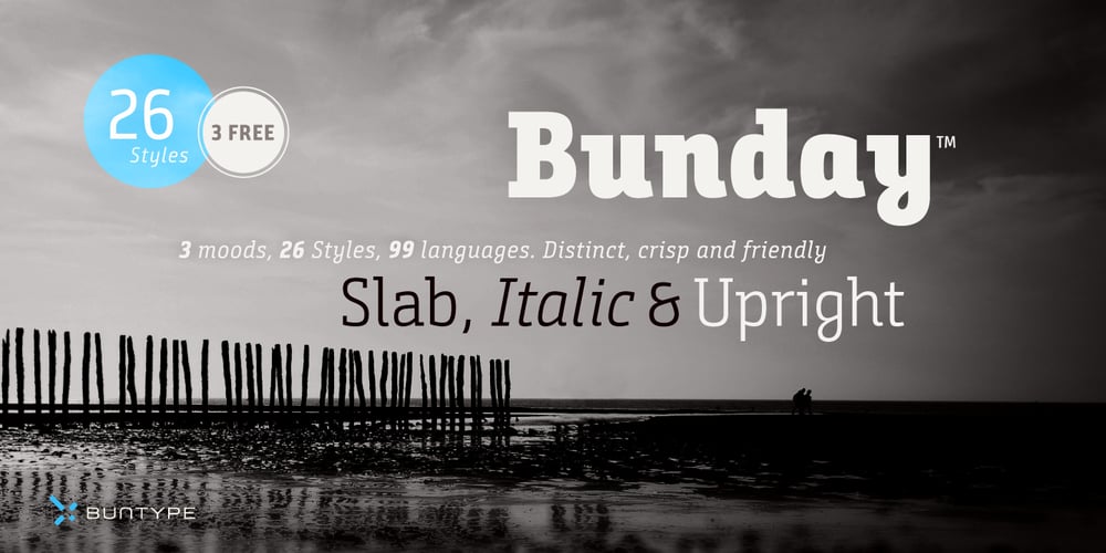 Bunday Slab font