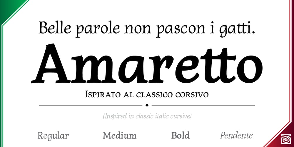 Amaretto font