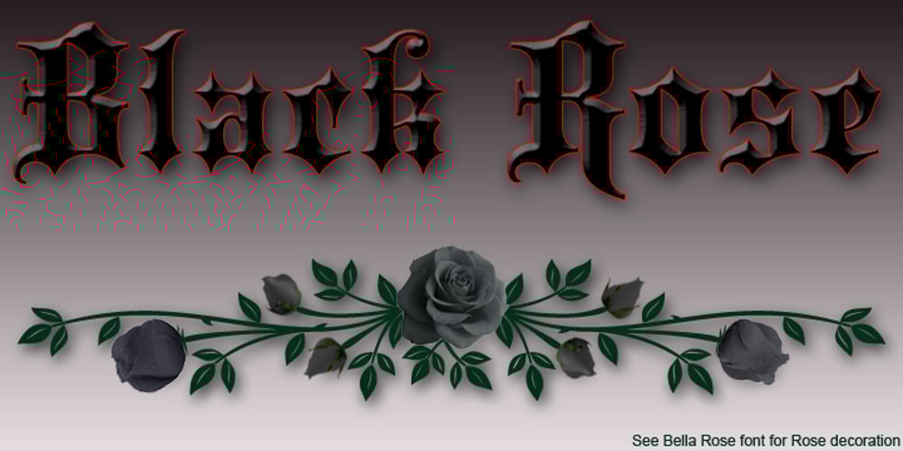 Black Rose font
