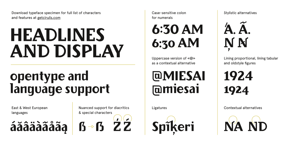 Cirulis Display font