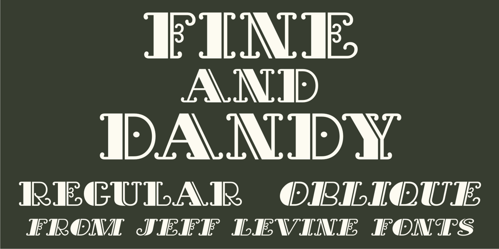 Fine And Dandy JNL font