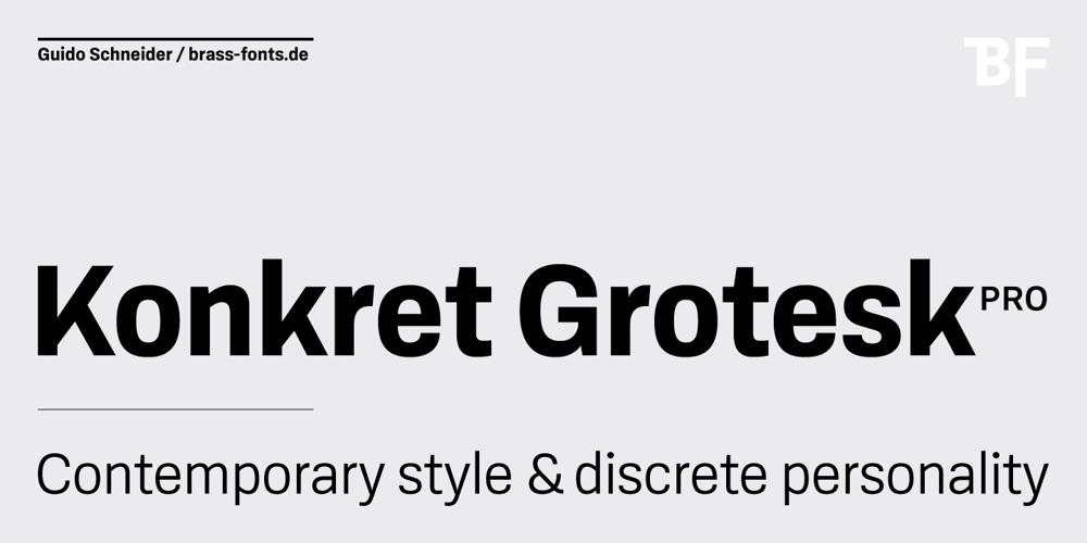 BF Konkret Grotesk Pro font