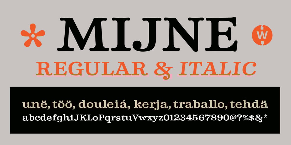 Mijne font