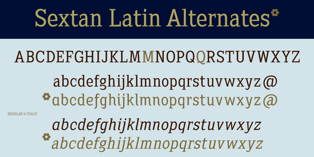 Sextan Cyrillic font