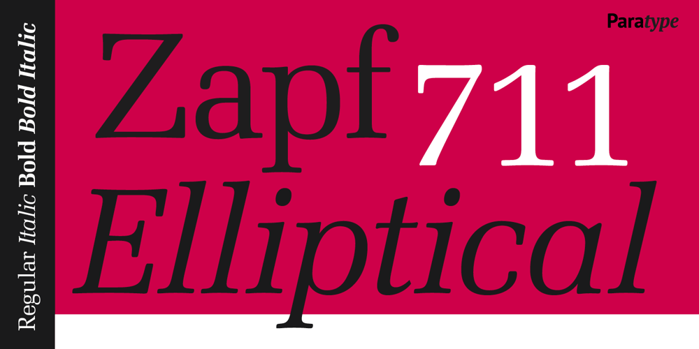 Zapf Elliptical 711 font