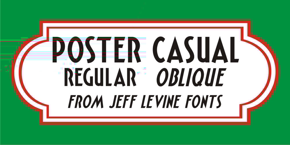 Poster Casual JNL font