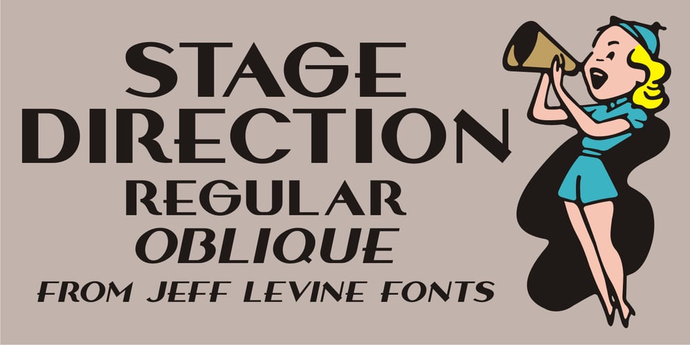 Stage Direction JNL font