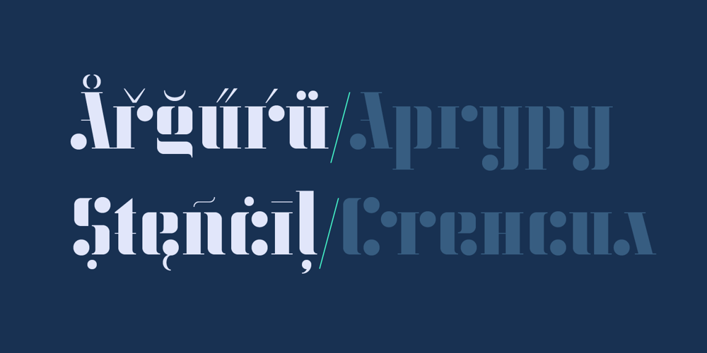 KD Arguru Stencil font