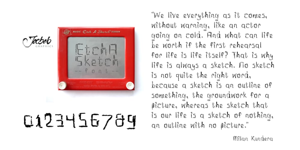 Etch A Sketch font
