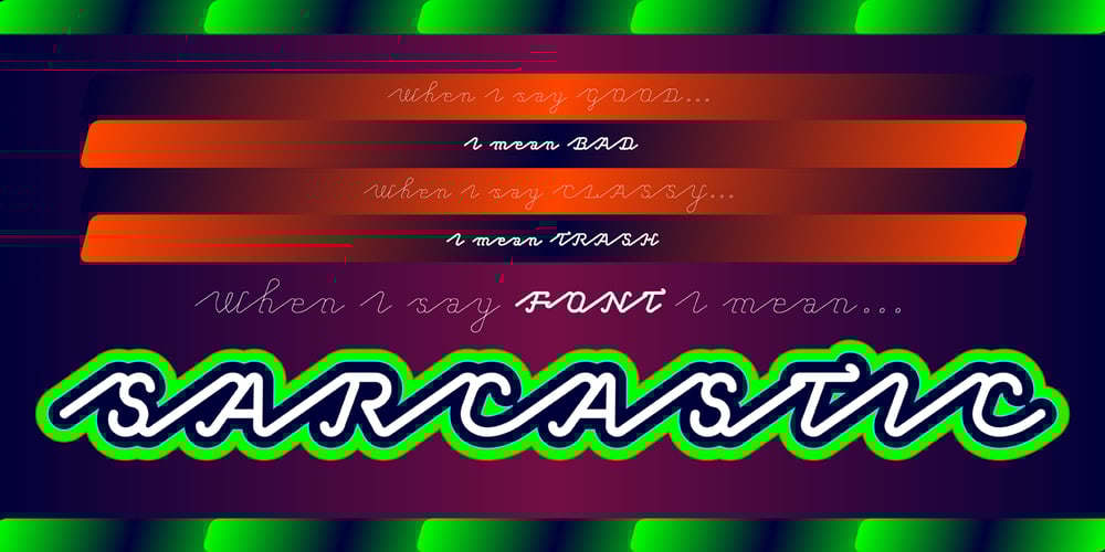 Sarcastic font