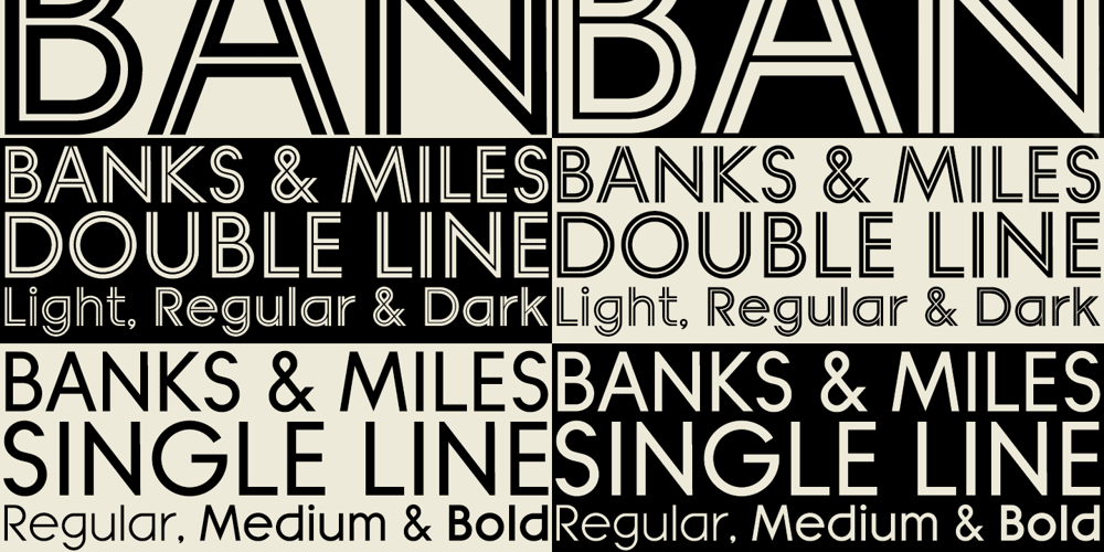 Banks and Miles font