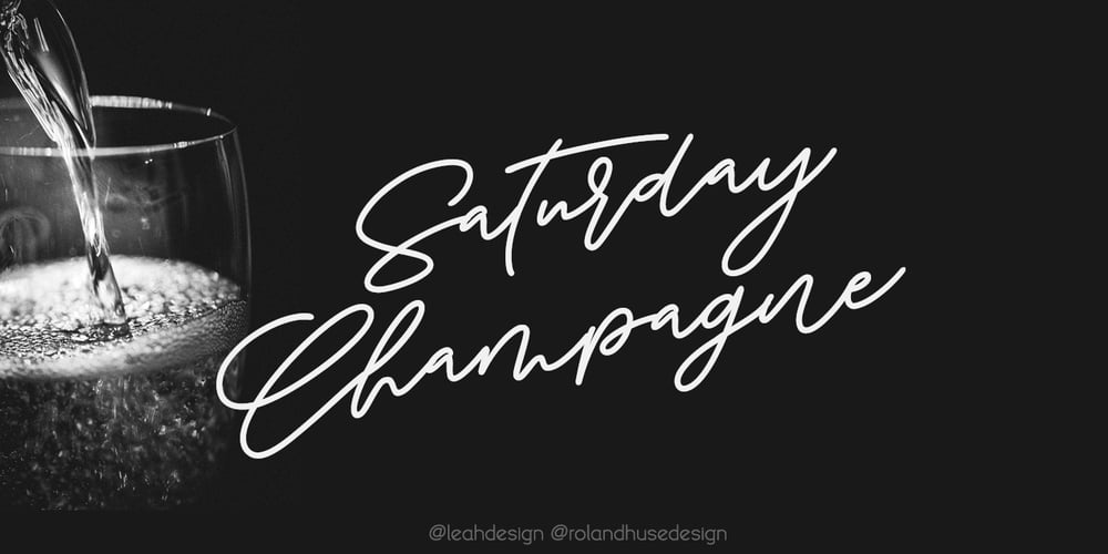 Saturday Champagne font