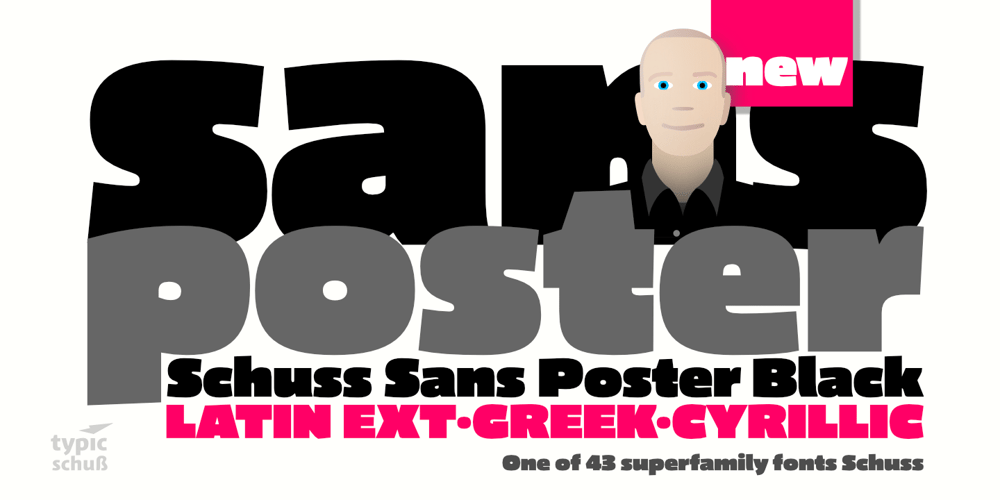 Schuss Sans CG Poster Black font